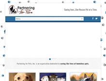 Tablet Screenshot of partneringforpets.org